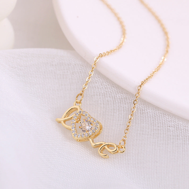 BTN Titanium Steel Love Necklace – Women’s Fashion Jewelry Gift for Valentine’s Day - Baby Time Now
