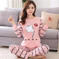 BTN Pajamas Set Women Cute Cartoon Print Sleepwear 2 Piece Lounge Sets - Baby Time Now