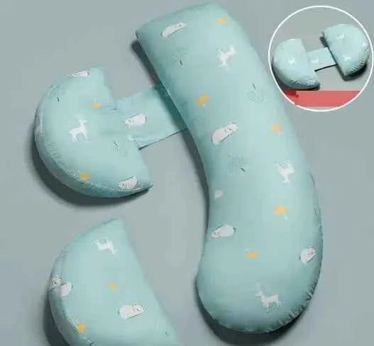 Waist Protection Pillow for Expecting Moms - Side Sleeping Bed Support Cushion with Removable Cover and Hypoallergenic Features