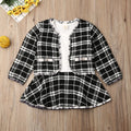 BTN Long-Sleeved Two-Piece Baby Dress Set – Cozy Cotton Blend for Toddlers - Baby Time Now