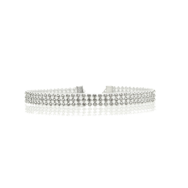 BTN Crystal Rhinestone Choker Necklace – Women’s Wedding & Party Jewelry - Baby Time Now