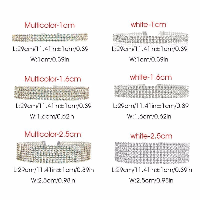 BTN Crystal Rhinestone Choker Necklace – Women’s Wedding & Party Jewelry - Baby Time Now