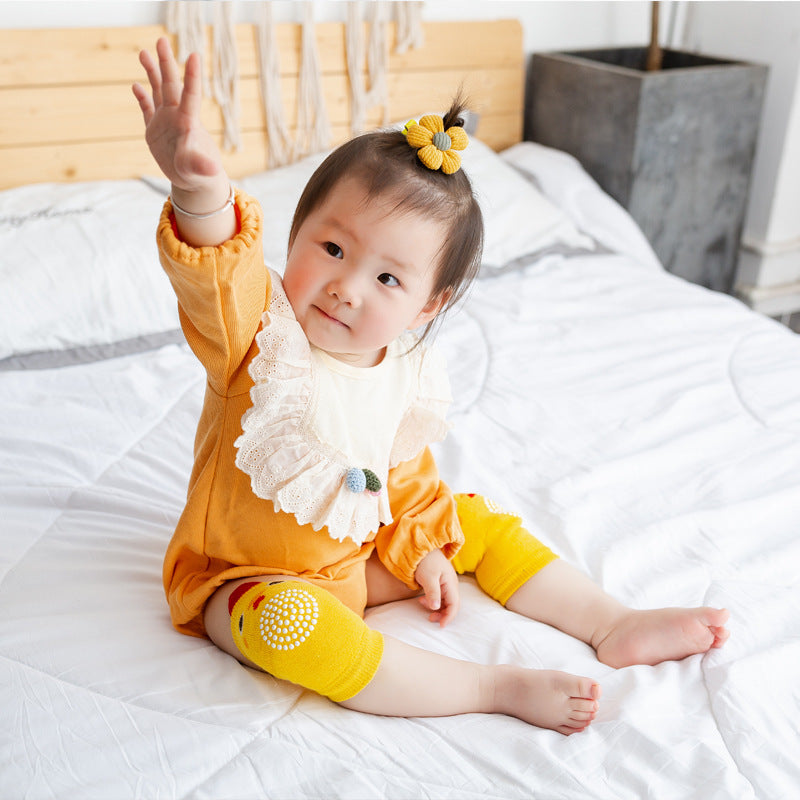 New Baby Knee Pads for Toddlers – Anti-Slip Cotton Terry Pads with Cute Animal Designs for Crawling Infants (0–3 Years)