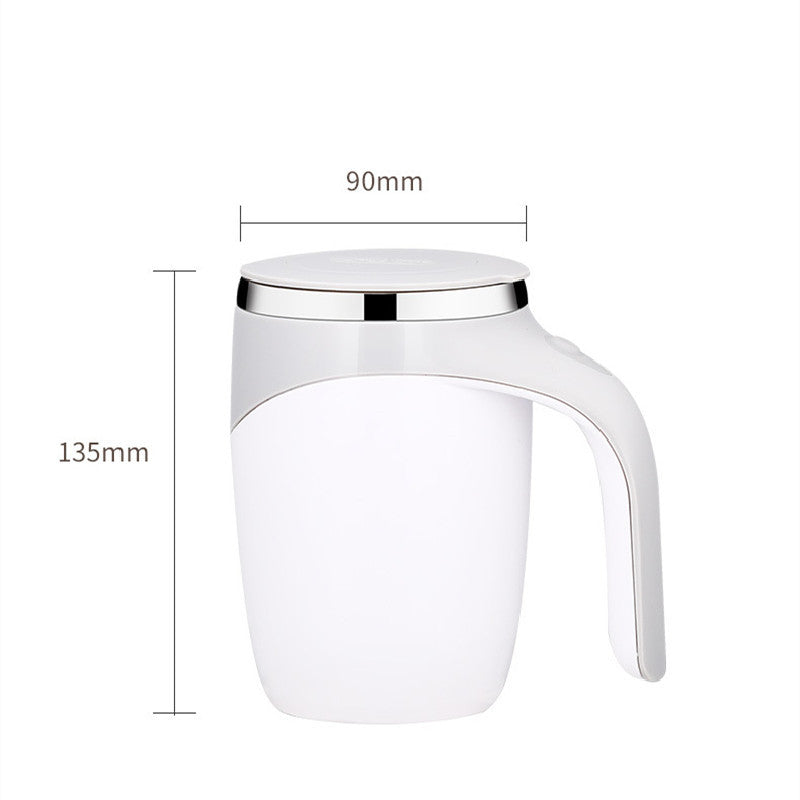 BTN Self-Stirring Coffee Cup – Rechargeable Magnetic Mixer Mug for Home & Office (400ml) - Baby Time Now