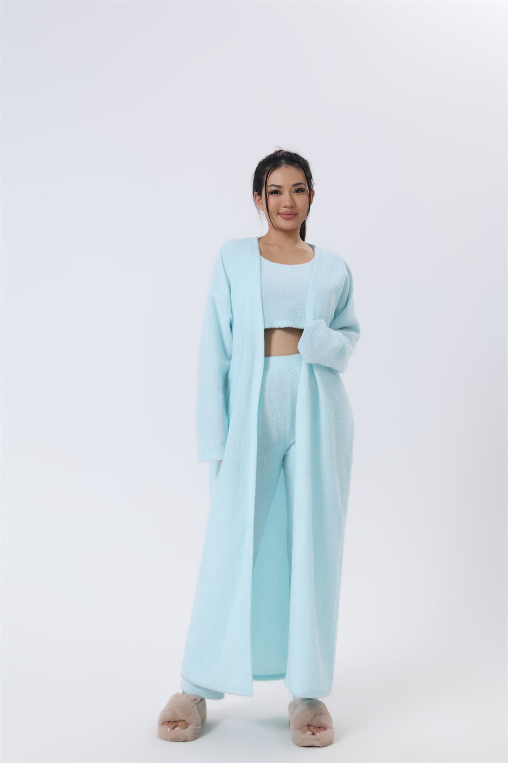 BTN Cozy Pajama Set – 3-Piece Lounge & Winter Loungewear for Women - Baby Time Now