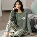 BTN Pajamas Set Women Cute Cartoon Print Sleepwear 2 Piece Lounge Sets - Baby Time Now