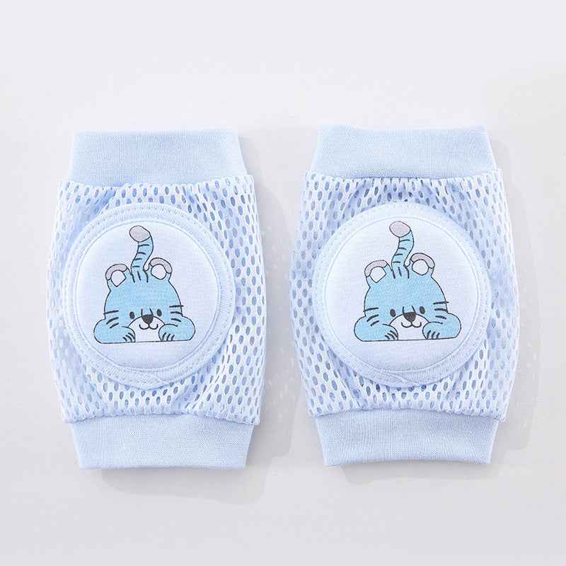 Children’s Breathable Mesh Knee Pads – Crawling & Walking Safety Elbow Pads, Cute Animal Designs (14×10cm, Ages 0–4)