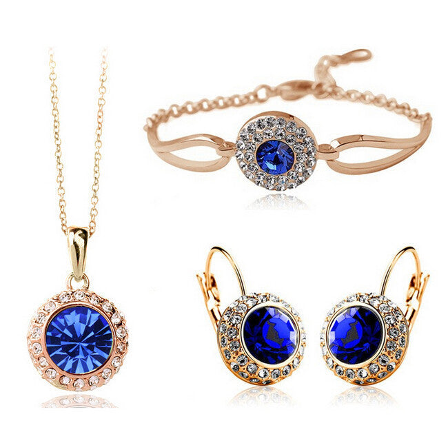 BTN Korean Style Jewelry Set – Necklace, Earrings & Bracelet | Wedding & Gift Jewelry - Baby Time Now