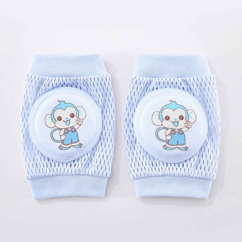 Children’s Breathable Mesh Knee Pads – Crawling & Walking Safety Elbow Pads, Cute Animal Designs (14×10cm, Ages 0–4)