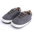 Solid color casual lace soft bottom baby canvas shoes baby shoes toddler shoes - Baby Time Now