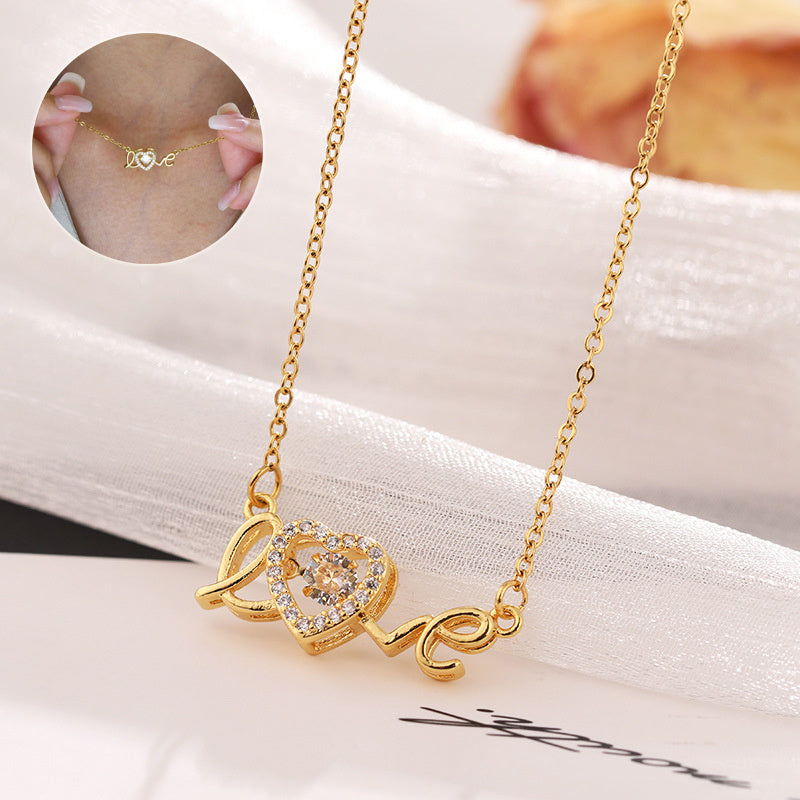 BTN Titanium Steel Love Necklace – Women’s Fashion Jewelry Gift for Valentine’s Day - Baby Time Now