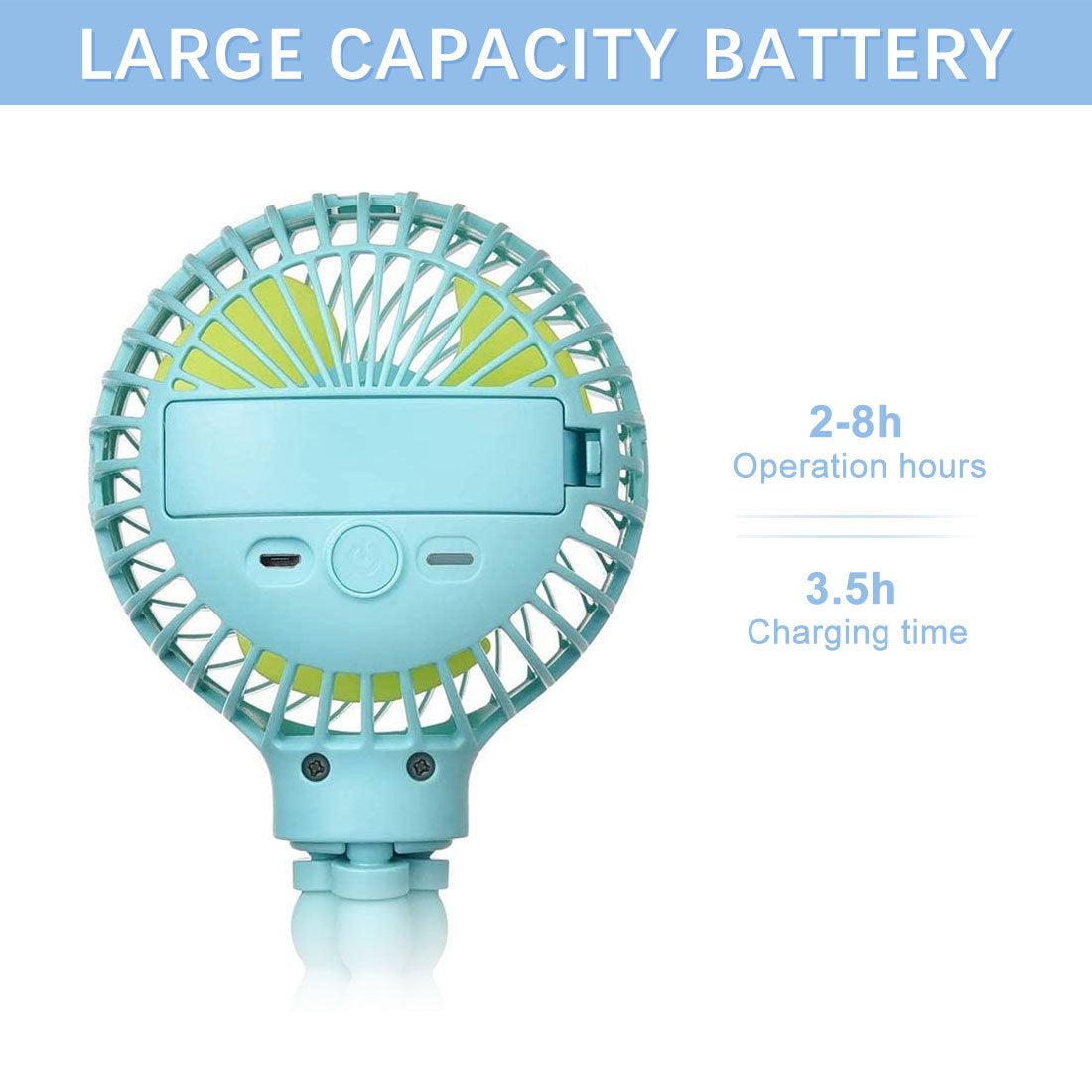 BTN Octopus Folding Stroller Fan – USB Rechargeable Mini Portable Baby Cooling Fan - Baby Time Now