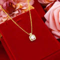 BTN Zircon Gem Jewelry Set – Gold Necklace, Earrings & Ring for Women - Baby Time Now
