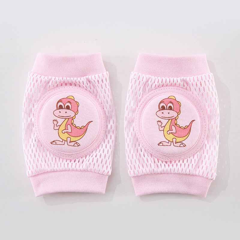 Children’s Breathable Mesh Knee Pads – Crawling & Walking Safety Elbow Pads, Cute Animal Designs (14×10cm, Ages 0–4)