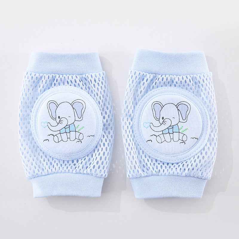 Children’s Breathable Mesh Knee Pads – Crawling & Walking Safety Elbow Pads, Cute Animal Designs (14×10cm, Ages 0–4)