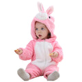 Baby Jumpsuit Newborn Flannel Animal Romper - Baby Time Now