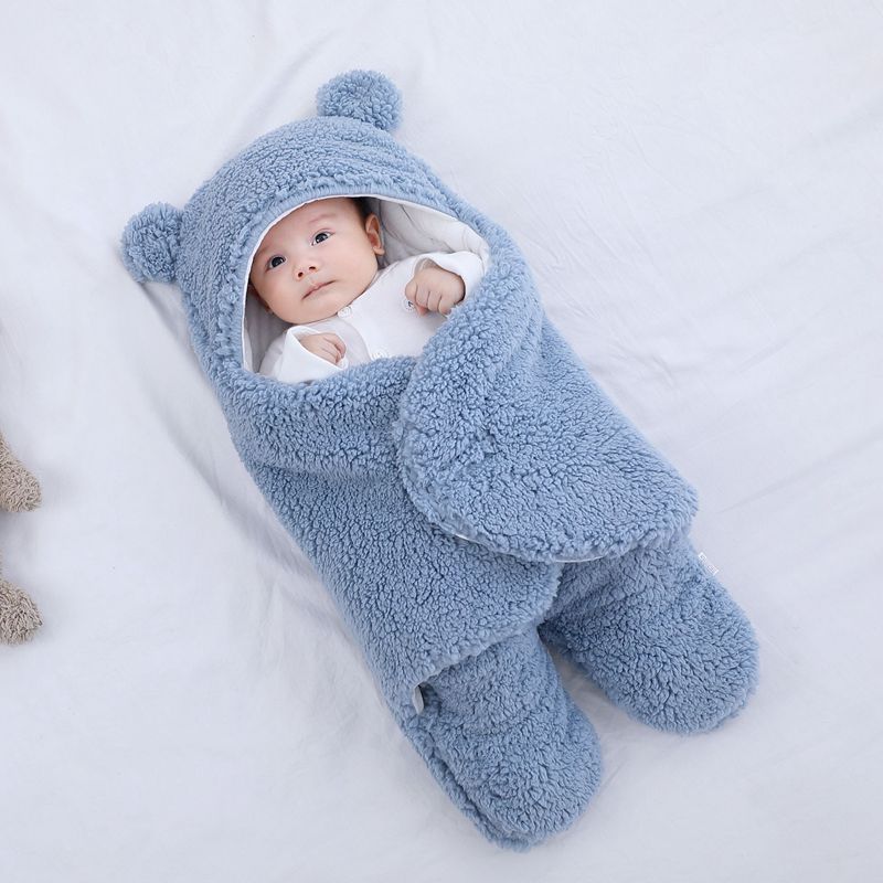 Baby Sleeping Bag Envelope for Newborn Baby Winter Swaddle Blanket - Baby Time Now