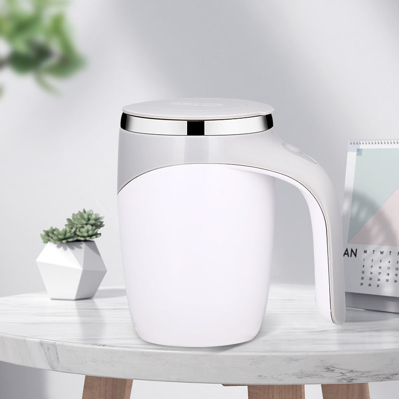 BTN Self-Stirring Coffee Cup – Rechargeable Magnetic Mixer Mug for Home & Office (400ml) - Baby Time Now