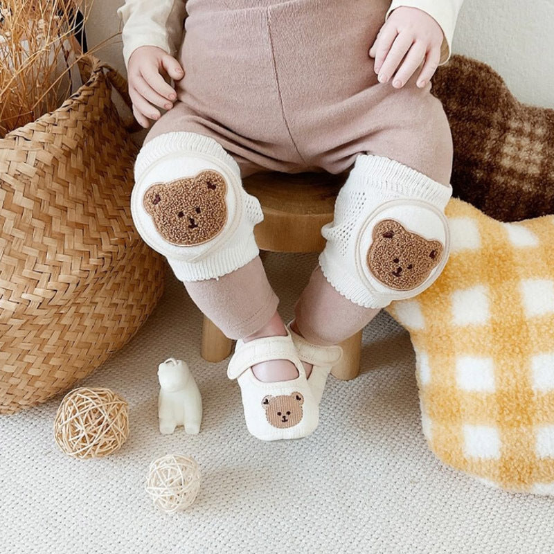 Breathable summer cotton baby knee pads for crawling, 0–2 years old, Korean-style design