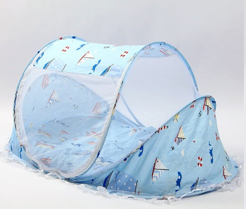 BTN Foldable Baby Bed Net with Pillow – Portable 2 Piece Set for Infant Comfort - Baby Time Now