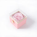 BTN Rotating Rose Jewelry Box – Elegant Acrylic Gift Box for Rings & Earrings - Baby Time Now