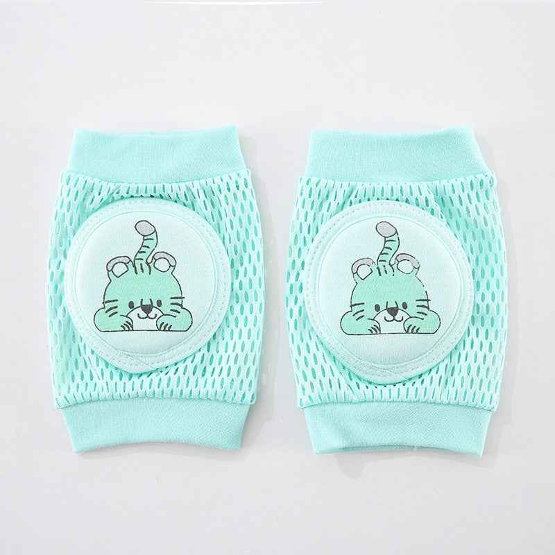 Children’s Breathable Mesh Knee Pads – Crawling & Walking Safety Elbow Pads, Cute Animal Designs (14×10cm, Ages 0–4)