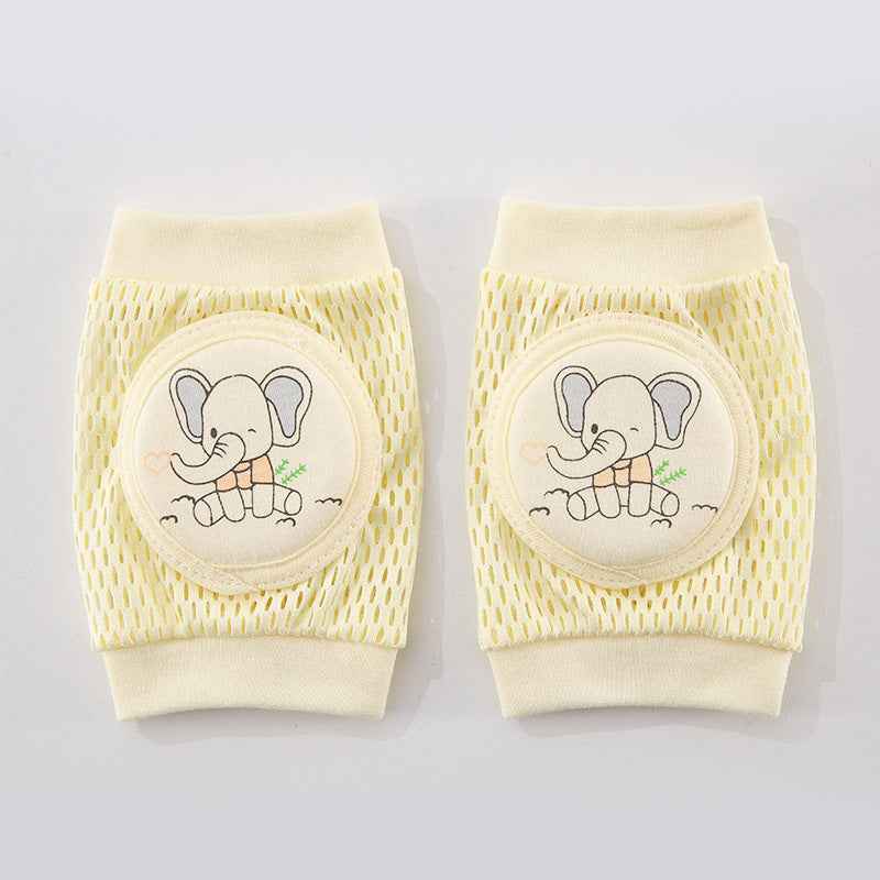Children’s Breathable Mesh Knee Pads – Crawling & Walking Safety Elbow Pads, Cute Animal Designs (14×10cm, Ages 0–4)