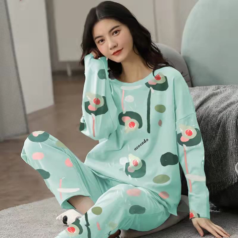 BTN Pajamas Set Women Cute Cartoon Print Sleepwear 2 Piece Lounge Sets - Baby Time Now