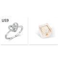 BTN Rotating Rose Jewelry Box – Elegant Acrylic Gift Box for Rings & Earrings - Baby Time Now