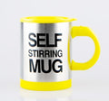BTN Self-Stirring Coffee Mug – 400ml Stainless Steel Automatic Mixer Cup | Leak-Proof Design - Baby Time Now