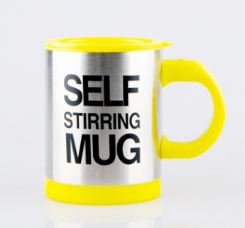 BTN Self-Stirring Coffee Mug – 400ml Stainless Steel Automatic Mixer Cup | Leak-Proof Design - Baby Time Now