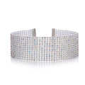 BTN Crystal Rhinestone Choker Necklace – Women’s Wedding & Party Jewelry - Baby Time Now