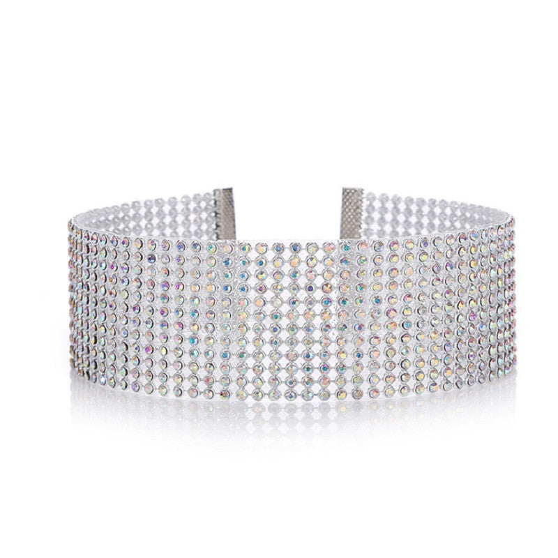 BTN Crystal Rhinestone Choker Necklace – Women’s Wedding & Party Jewelry - Baby Time Now