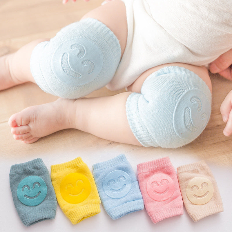 Summer Terry Baby Knee Pads – Non-Slip Cotton Socks for Crawling Babies, Breathable Infant Leg Protectors