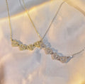 BTN Retro Folding Heart Clover Pendant Necklace – Magnetic 4-in-1 Love & Luck Jewelry - Baby Time Now