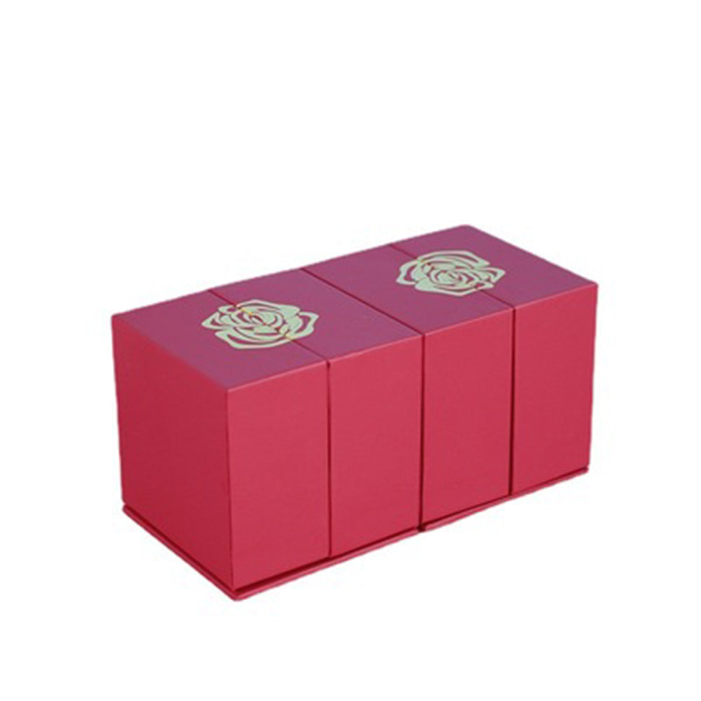 BTN Metal Rose Jewelry Gift Box with Crystal Necklace – Valentine’s & Wedding Gift - Baby Time Now