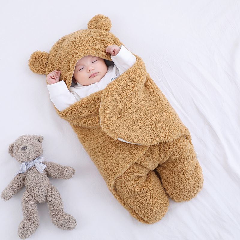 Baby Sleeping Bag Envelope for Newborn Baby Winter Swaddle Blanket - Baby Time Now
