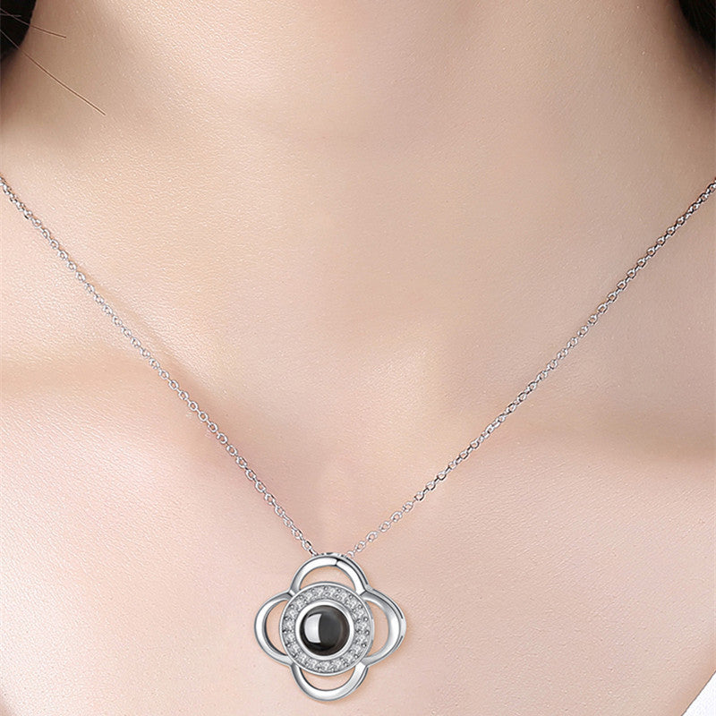BTN Metal Rose Jewelry Gift Box with Crystal Necklace – Valentine’s & Wedding Gift - Baby Time Now