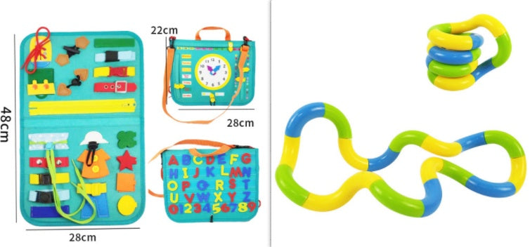 BTN Busy Book – Montessori Sensory Learning Toy for Toddlers & Preschool Kids - Baby Time Now