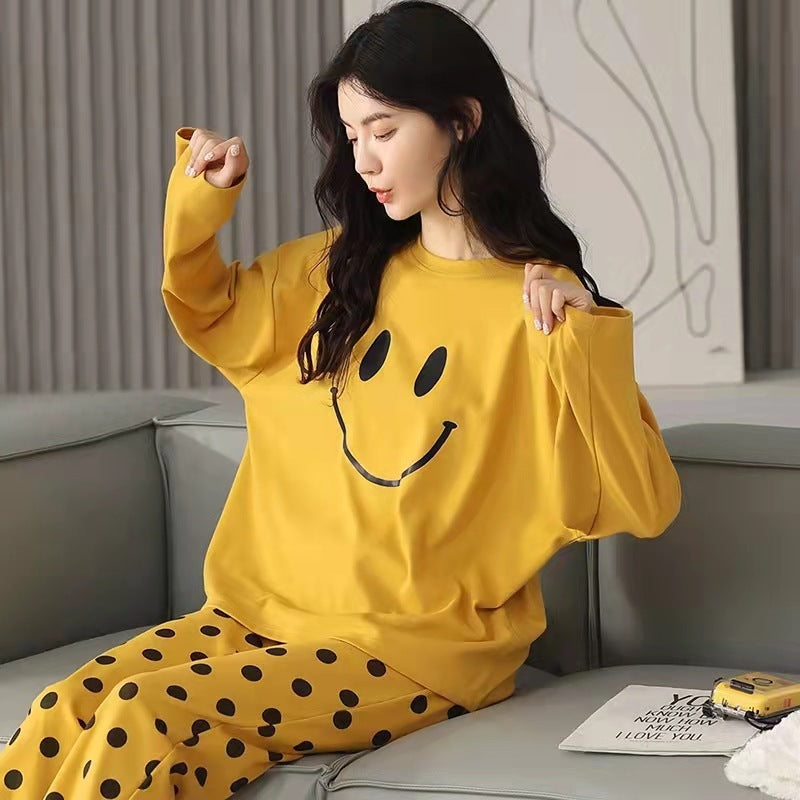 BTN Pajamas Set Women Cute Cartoon Print Sleepwear 2 Piece Lounge Sets - Baby Time Now