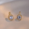BTN Zircon Gem Jewelry Set – Gold Necklace, Earrings & Ring for Women - Baby Time Now