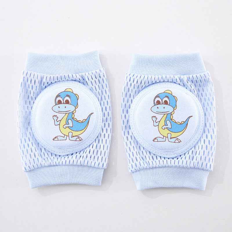 Children’s Breathable Mesh Knee Pads – Crawling & Walking Safety Elbow Pads, Cute Animal Designs (14×10cm, Ages 0–4)
