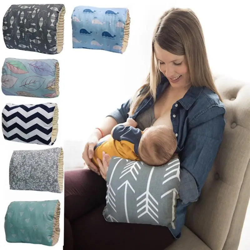 BTN Nursing Arm Pillow – Adjustable Cotton Breastfeeding Cushion for Moms, Dads & Travel Ease - Baby Time Now