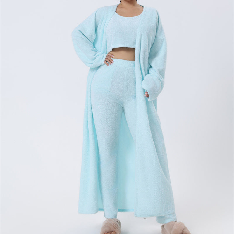 BTN Cozy Pajama Set – 3-Piece Lounge & Winter Loungewear for Women - Baby Time Now