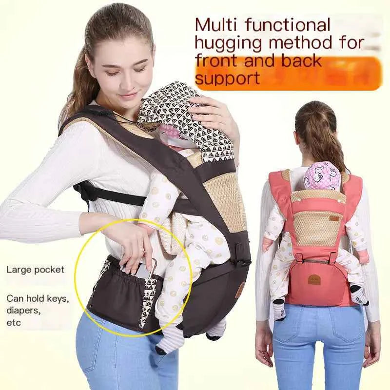 Multifunctional Baby Backpack Carrier with Waist Stool – Ergonomic, Lightweight, and Stylish (0.7kg, Available in 5 Colors)