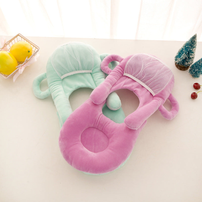 BTN Baby Feeding Pillow – Plush Anti-Spit Support Cushion | Hands-Free Nursing Aid (30x42cm) - Baby Time Now