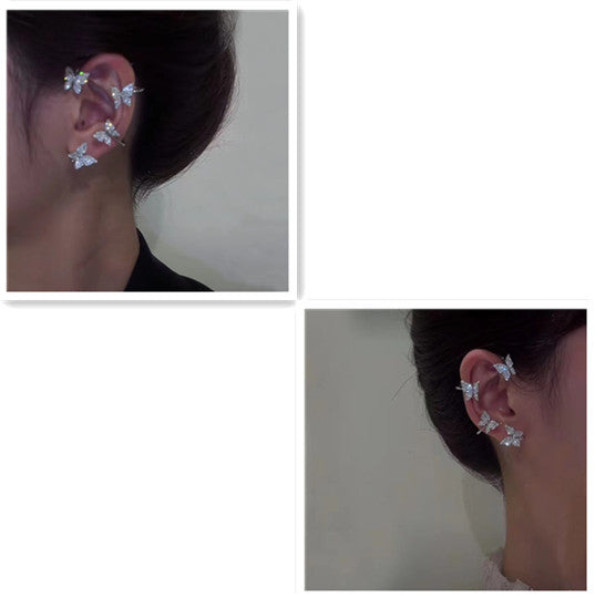 BTN Fashion Butterfly Earring – Women’s Ear Clip & Hook Jewelry in Gold & Silver - Baby Time Now