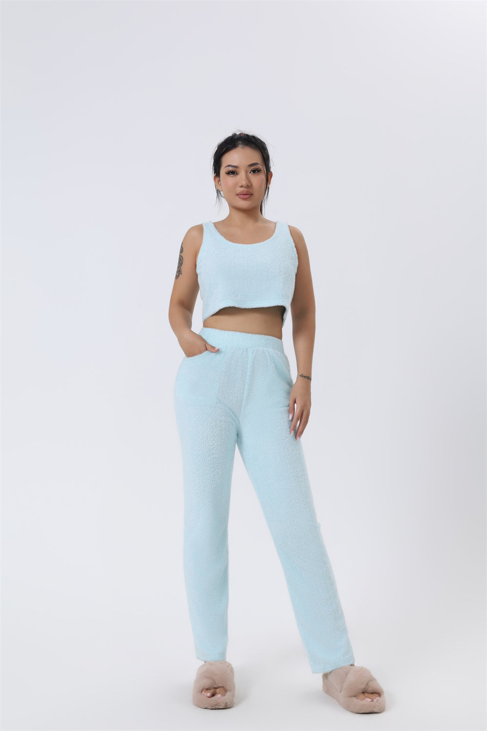 BTN Cozy Pajama Set – 3-Piece Lounge & Winter Loungewear for Women - Baby Time Now