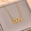 BTN Titanium Steel Love Necklace – Women’s Fashion Jewelry Gift for Valentine’s Day - Baby Time Now