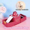 BTN Metal Rose Jewelry Gift Box with Crystal Necklace – Valentine’s & Wedding Gift - Baby Time Now